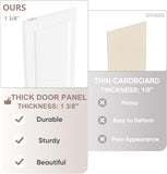 72x80 in 1-Panel Sliding Closet Door, White Primed Bypass Interior Door with Top Track & Floor Guide