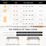 Vintage Blue Printed Tablecloths Rectangular: Floral Linen Farmhouse Table Cloth - Damask Patterned 