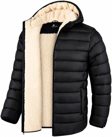 Boys Girls Winter Coat Sherpa Fleece Lined Puffer Jacket