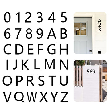 6 Inch 3 PCS Custom House Numbers and Metal Letters for Outdoor Signs, House Numbers for Outside, Aluminum Address