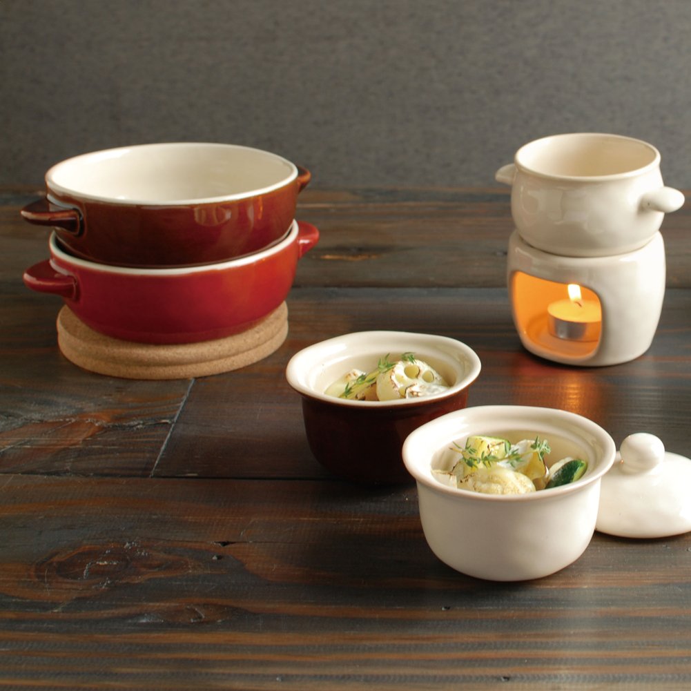 Hot Round Au Gratin, Red, Oven, Microwave, Dishwasher Safe, Gift, Present