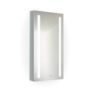 Kinetic LED Medicine Cabinet| Recessed or Surface Mount Mirror Cabinet w/Dimmer & Defogger (15"x30" Right Hinge)
