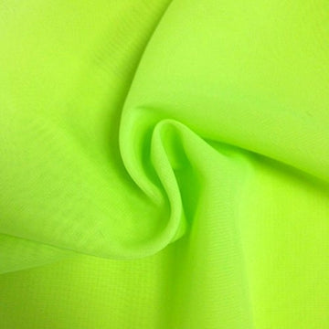 Solid Chiffon Fabric Polyester Dress Sheer 58'' Wide By the Yard (1 Yard, Mint Green)