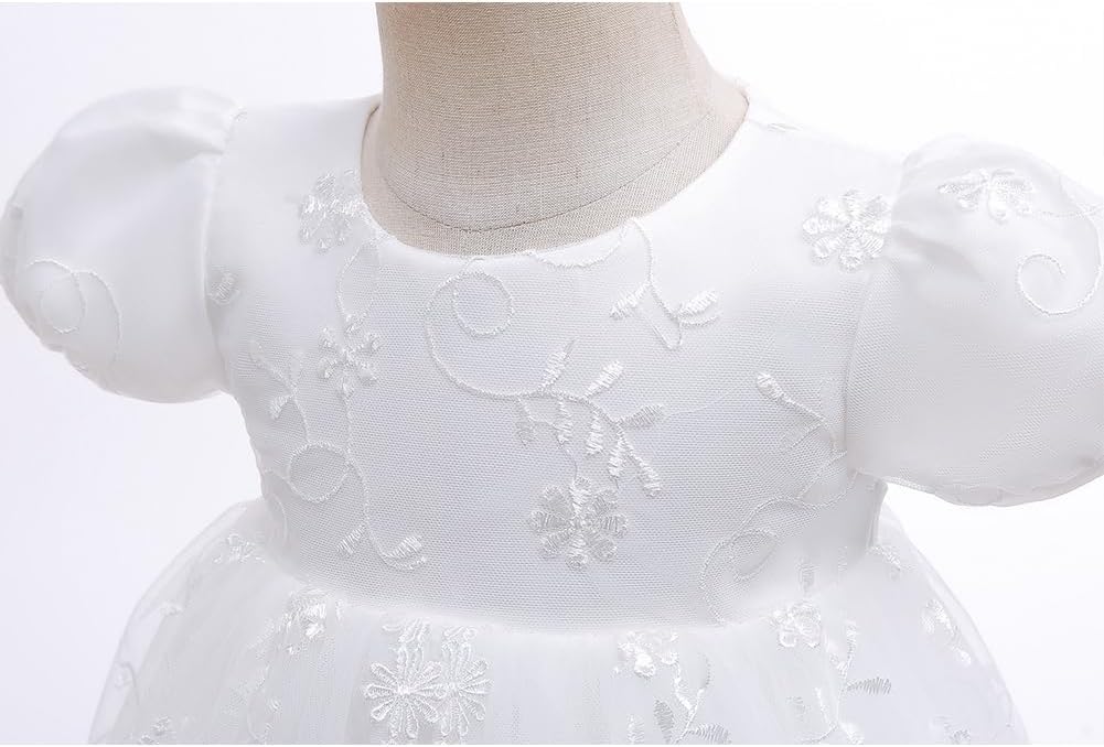Elegant Baby Girls Christening Dress Lace Baptism Gown Christening Robe