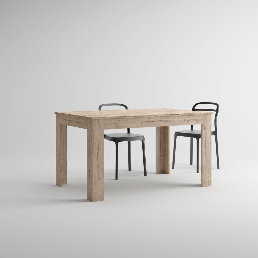 Easy, Extendable Dining Table, 55, 1(86, 6) x35, 4 in, Oak, for 6-8 People, Expandable Dining Table, Italian Furniture