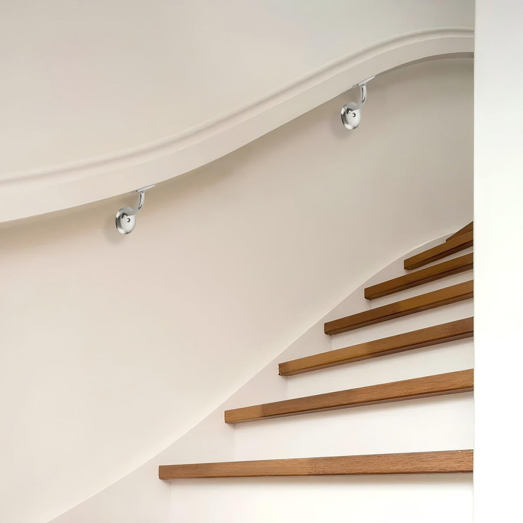10 Pack 3 Inch Brushed Satin Nickel Handrail Stair Brackets Stair Heavy Duty Stair Brackets Support Handrail Brackets