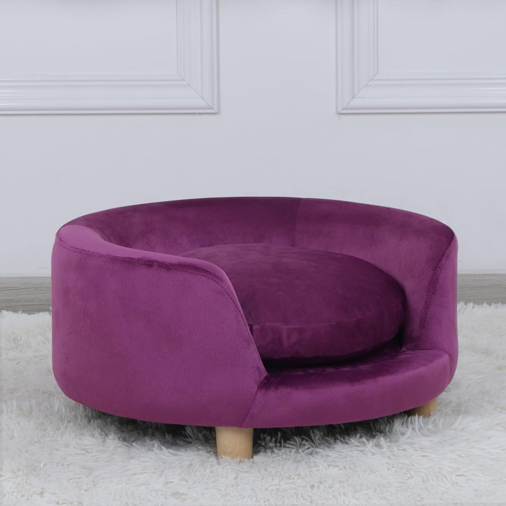 Cat Sofa Beds, Dog Sofa Chair, Pet Sofa, Small Dog Beds, Puppy Bed, Wooden Frame and Velvet Fabric and Washable