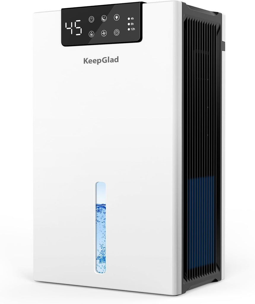 Dehumidifier, 98OZ Dehumidifiers for Home(1000sq.ft), Humidity Display Dehumidifier for Basement Bathroom Bedroom