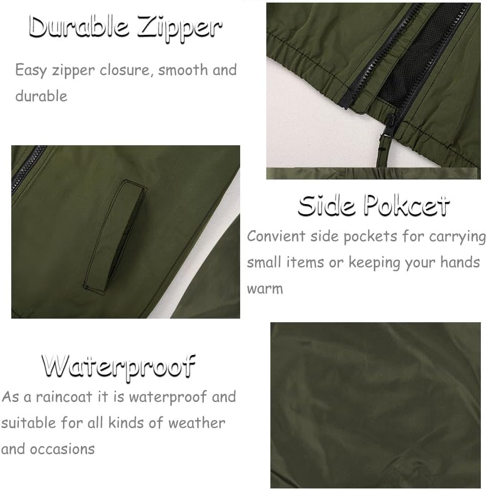 Boys Waterproof Rain Jacket Windbreaker Lightweight Coat Kids Raincoat Outerwear