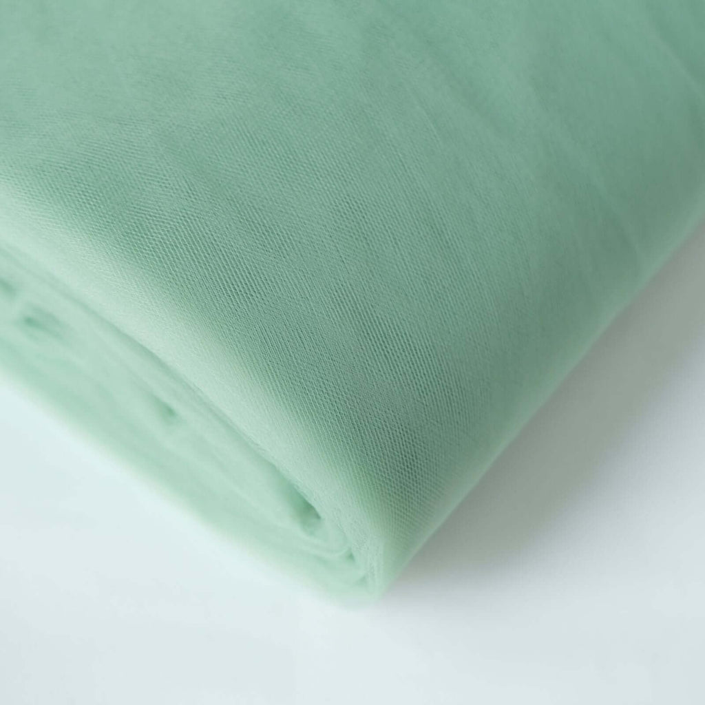 108" x 50 Yards Extra Large Soft Wedding Tulle for Party Decorations Banquet Event Sewing DIY Crafts Fabrics - Sage