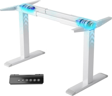 Dual Motor Electric Standing Desk Frame - 300 lbs Heavy Duty, 3 Memory Height Presets - Sit Stand Desk Frame