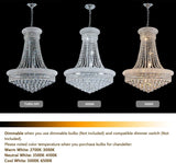 Modern Crystal Chandelier Light Fixtures - D23.6 inch, 10 Lights Chrome Ceiling Haning Chandelier, Pendant Lighting for Living Room, Dining Room, Foyer, Entryway, Hallway A108-B0C1SH58XG