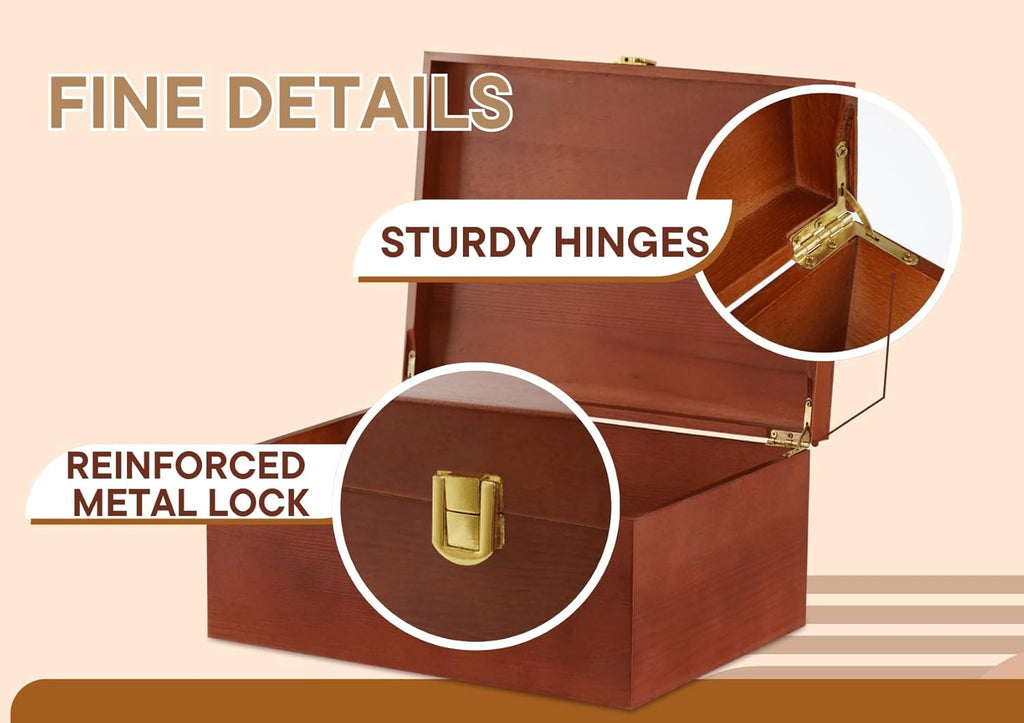 Hummingbird Gifts for Women, Large Keepsake Boxes with Lid, Wooden Storage Boxes, Decorative Organizer with Lid