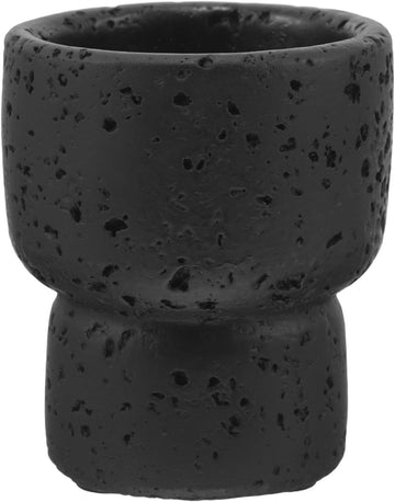 Travertine Match Holder | Concrete Matchstick Holder Jar for Candles or Bathroom Decor | 3.2x2.7x2.7in Storage Box