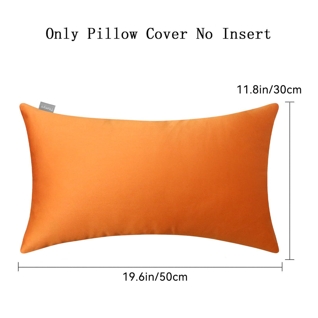 4-Pack 100% Cotton Lumbar Comfortable Solid Decorative Throw Pillow Case Rectangle Cushion Cover Sublimation Blank