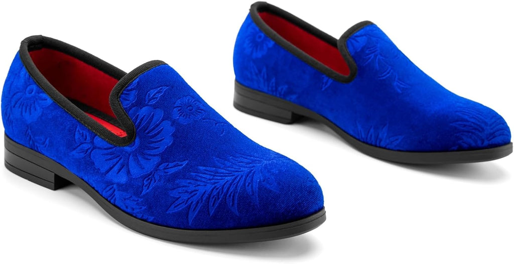 Velvet Boy's Loafers Slip-On Dress Shoes Wedding Formal Tuxedo Shoes for Boys