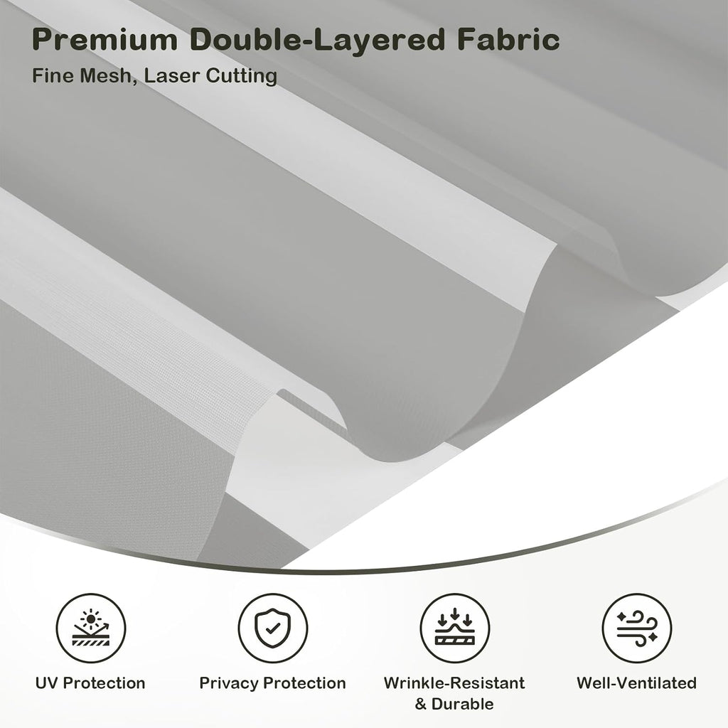 Cordless Zebra Blinds for Windows,Free-Stop Roller Zebra Shades,Light Filtering Blinds for Indoor windows with Upgraded Cassette,Pull Down Privacy Window Shades for Home (25" W x 72" H, Ivory)