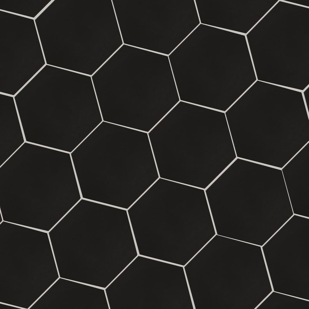 Hexley Graphite 9 x 10in. Matte Porcelain Hexagon Floor Wall Tile