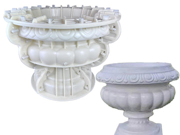 Extra Large Concrete Planter Mold, Heavy-Duty Reusable ABS Molds for Flower Pots, Large Concrete Planter Molds for