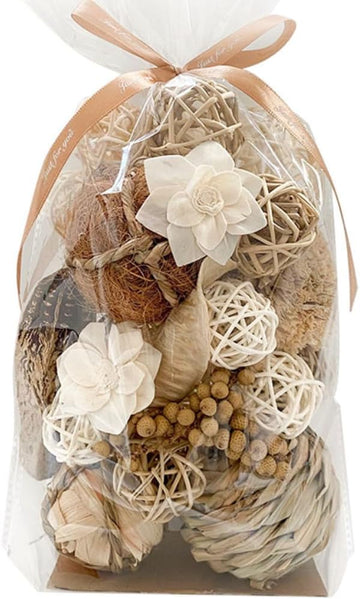 Large Decorative Balls for Bowls, Brown White