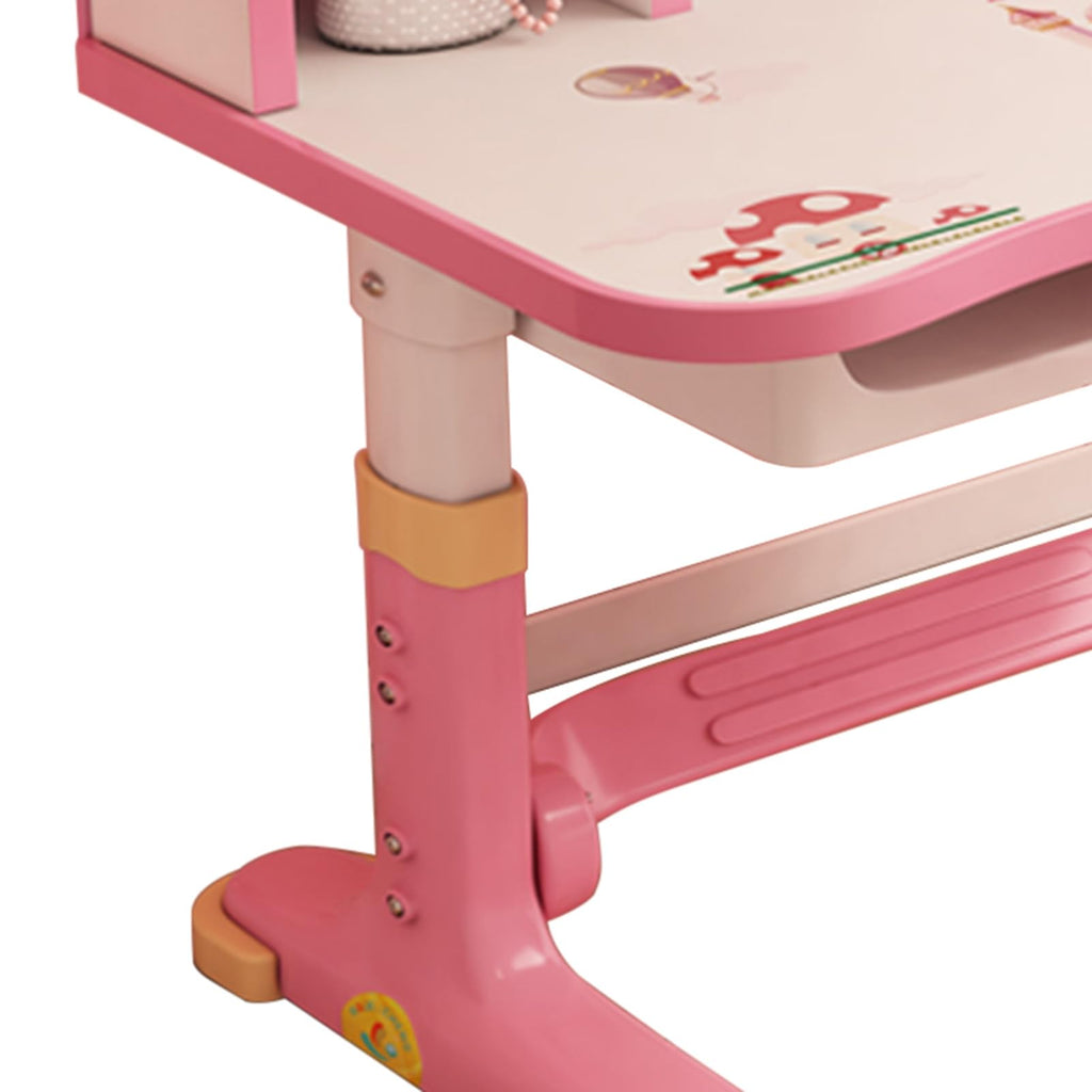 Kids Functional Desk and Chair Set, Height Adjustable Children School Study Desk with Storage Drawer for Boys Girls