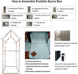 Portable Sauna Box for Home Spa Full Body, Personal Steam Sauna Tent Sauna Room with 3L 110V 1000W Steamer