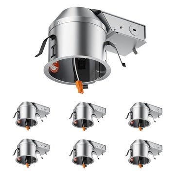 6 Pack 4 Inch Remodel Recessed Housing,Recessed Lighting Housing