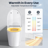 Smart One-Piece Toilet with Built-In Tank and Bidet, Auto Open and Close Lid, Heated Seat, Foot Sensor, Rear and Feminine Warm Water Wash, Air Dryer, Self-Cleaning Nozzle