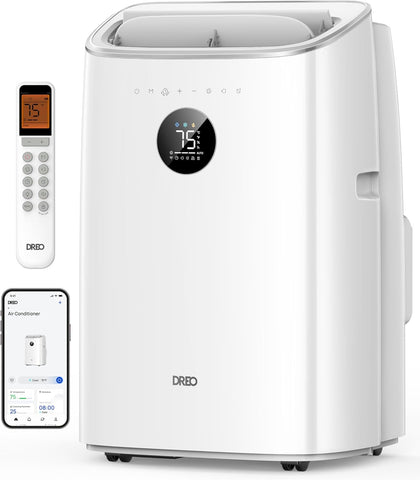 Portable Air Conditioner 318S, 8000 BTU ASHRAE (5000 BTU DOE) Smart AC Unitwith Drainage-free Cooling