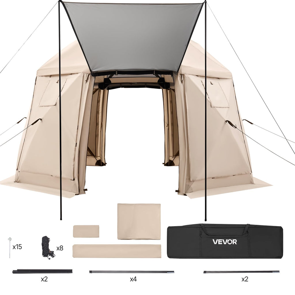 12x12ft Pop Up Gazebo Screen Tent, 13-Sided Dome for 8-10 People