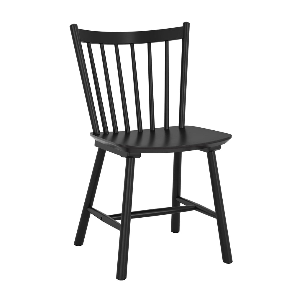 Upgraded Dining Chairs Set of 4, Farmhouse Wooden Spindle Back Kitchen Chairs, Windsor Dining Chairs, Black