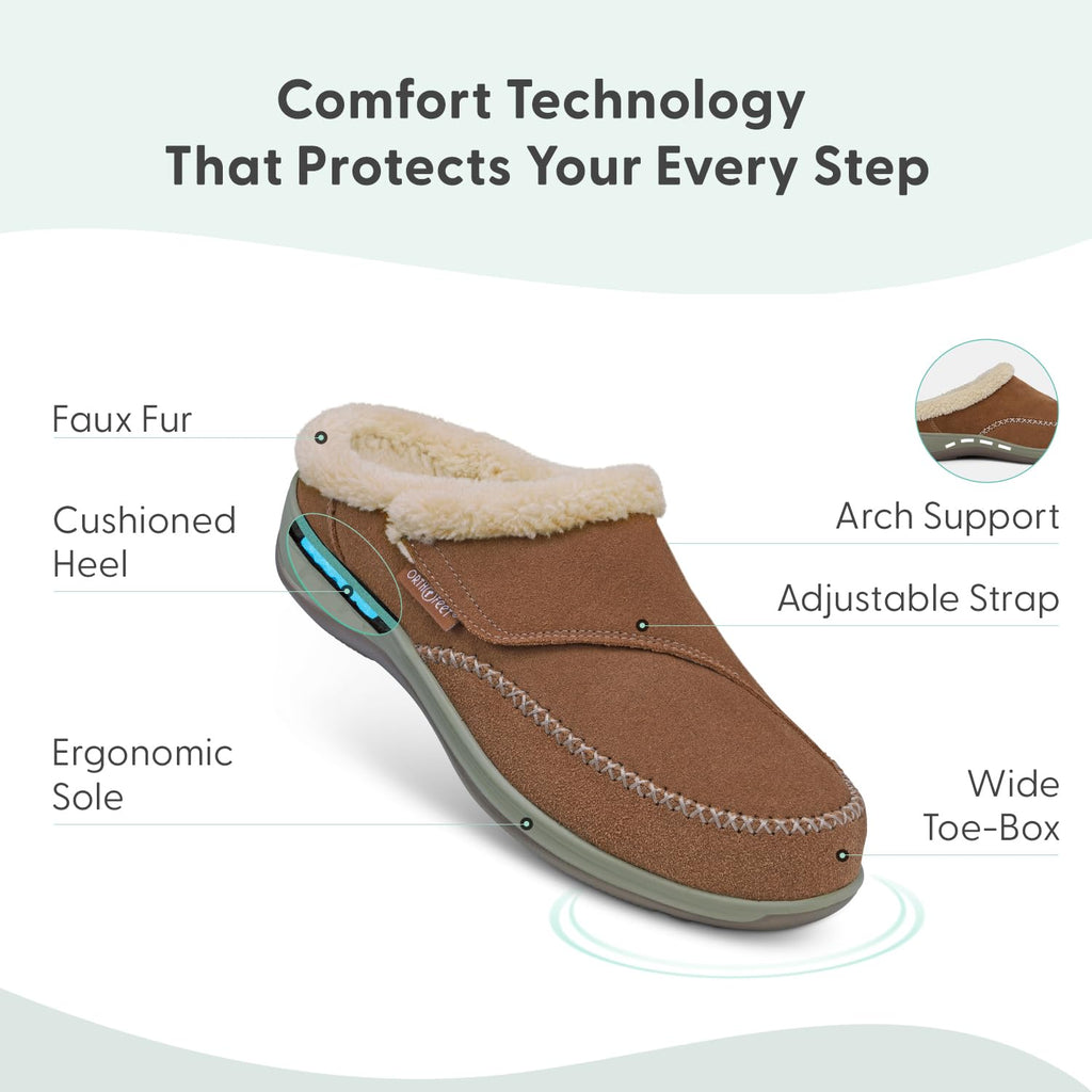 Slipper -S731 - Brown/ Wide