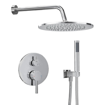 Shower System, 10" Wall Mounted Shower Faucet Set, Chrome