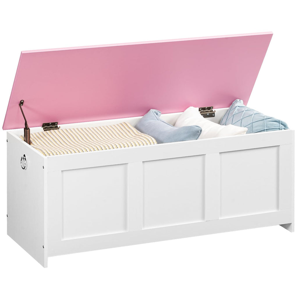 Storage Bench, 39.3" Retro Wooden Storage Chest, Wooden Storage Trunk, Toy Chest with Lift Top, Multifunctional