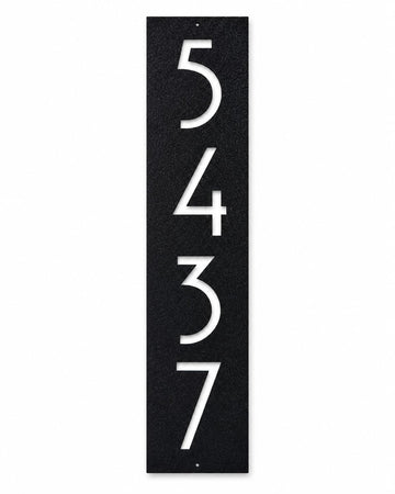 Metal Vertical House Number Sign | Mid Century Modern Address Plaque | Retro Style Address Sign | Handmade Vertical