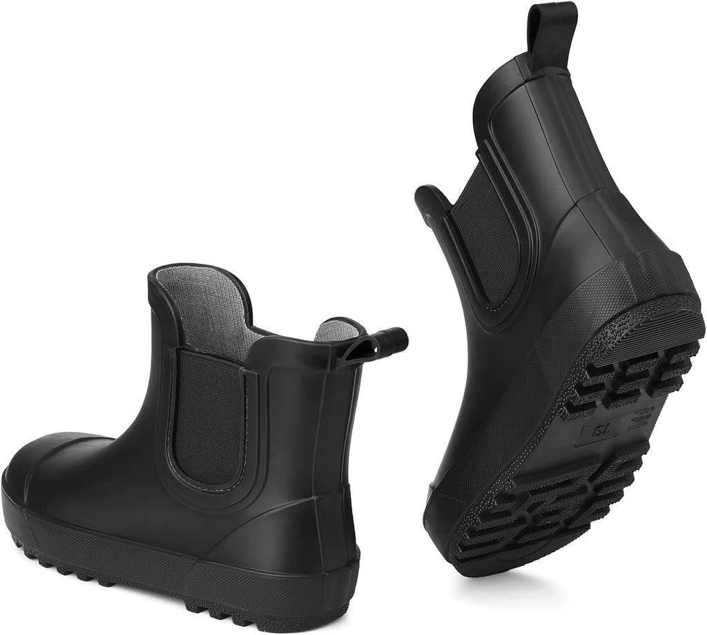 Toddler Kids Rubber Waterproof Chelsea Rain Boots for Boys & Girls
