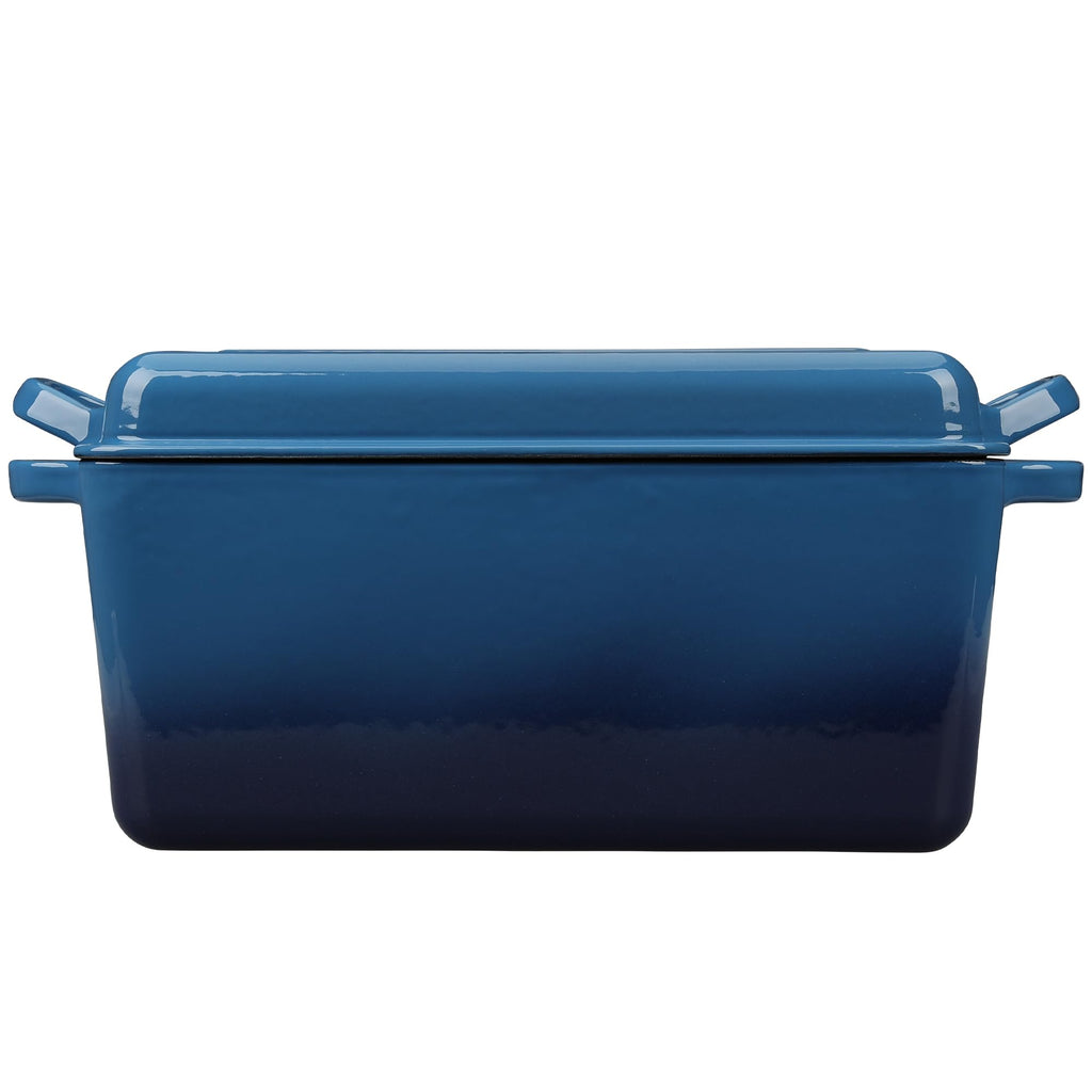 Enameled Cast Iron Dutch Oven, Oblong Bread Oven for Sourdough Bread Baking, Baking Pan, Dual Handles, Oven Safe, 4