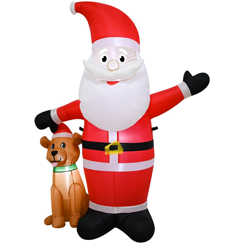 5FT Christmas Inflatable Blow up Santa and Puppy Decoration