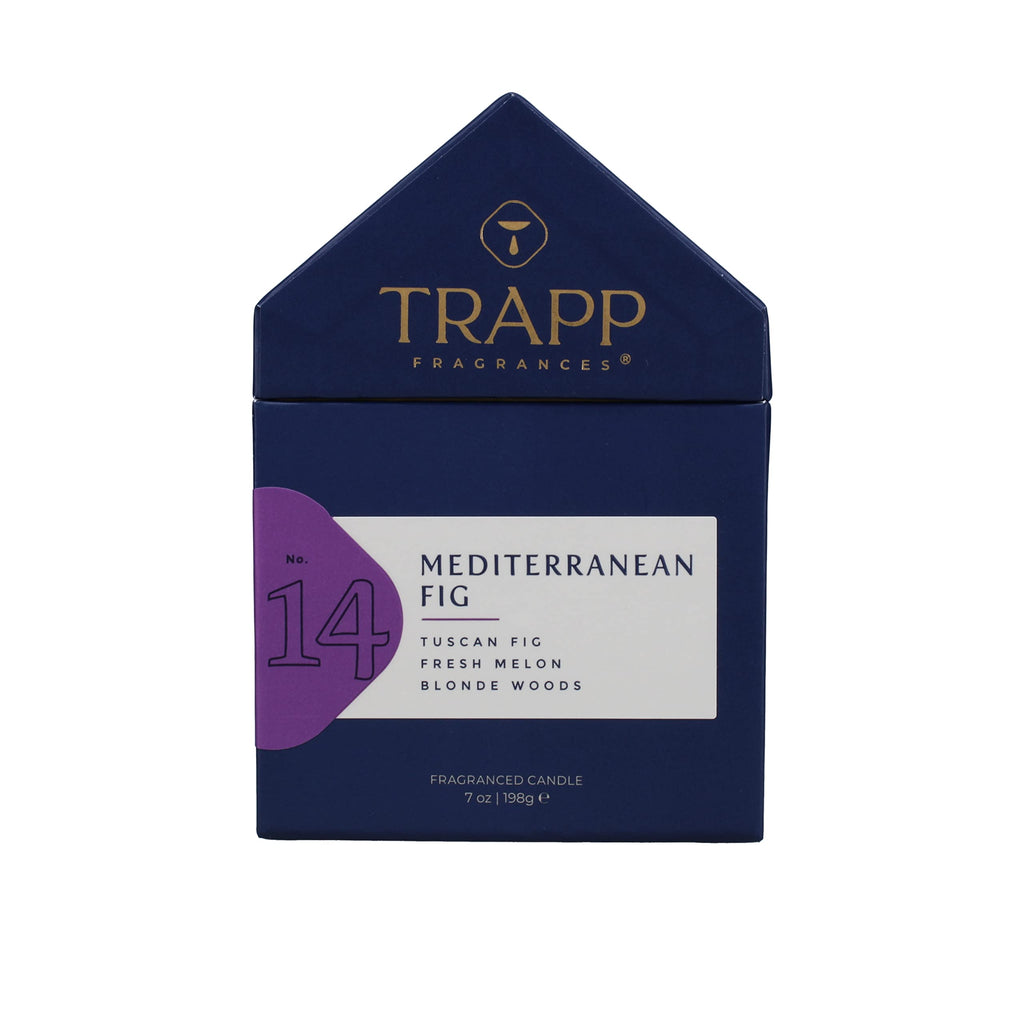 No. 14 Mediterranean Fig - 7 oz. House Box Candle - Aromatic Home Fragrance with Fruity Scent of Tuscan Fig, Fresh
