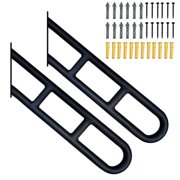 2 Pks U-Shaped Hand Railings for Steps, One Solid Piece Design, Heavy Duty Non-Slip Stair Handrails for 1-2