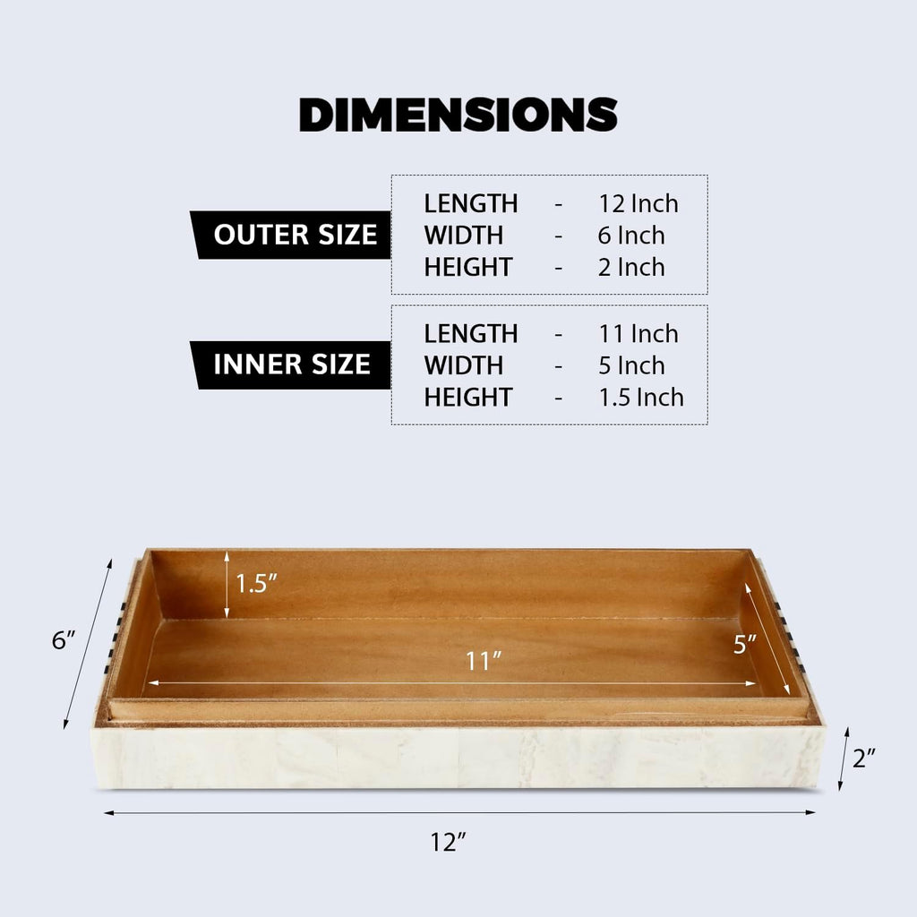 Large Decorative Storage Box with Lid - Black White Modern Storage Box, Remote Control Organizer for Coffee Table