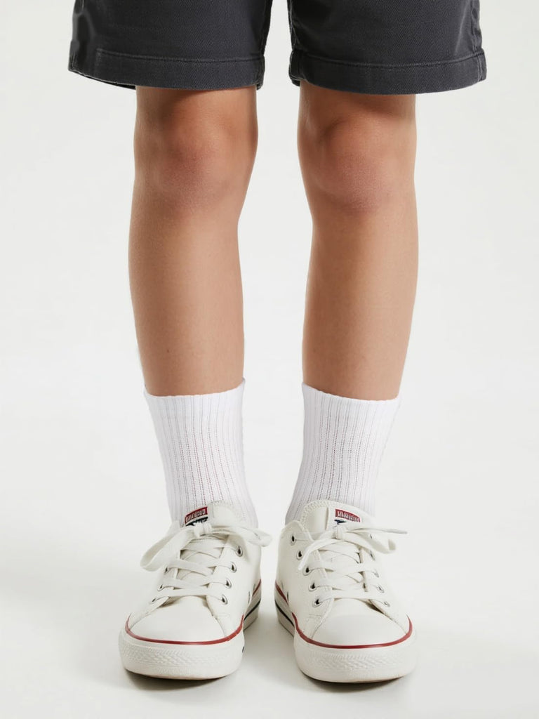 Unisex School Kids Boys Girls Soft Combed Cotton Athletic Socks