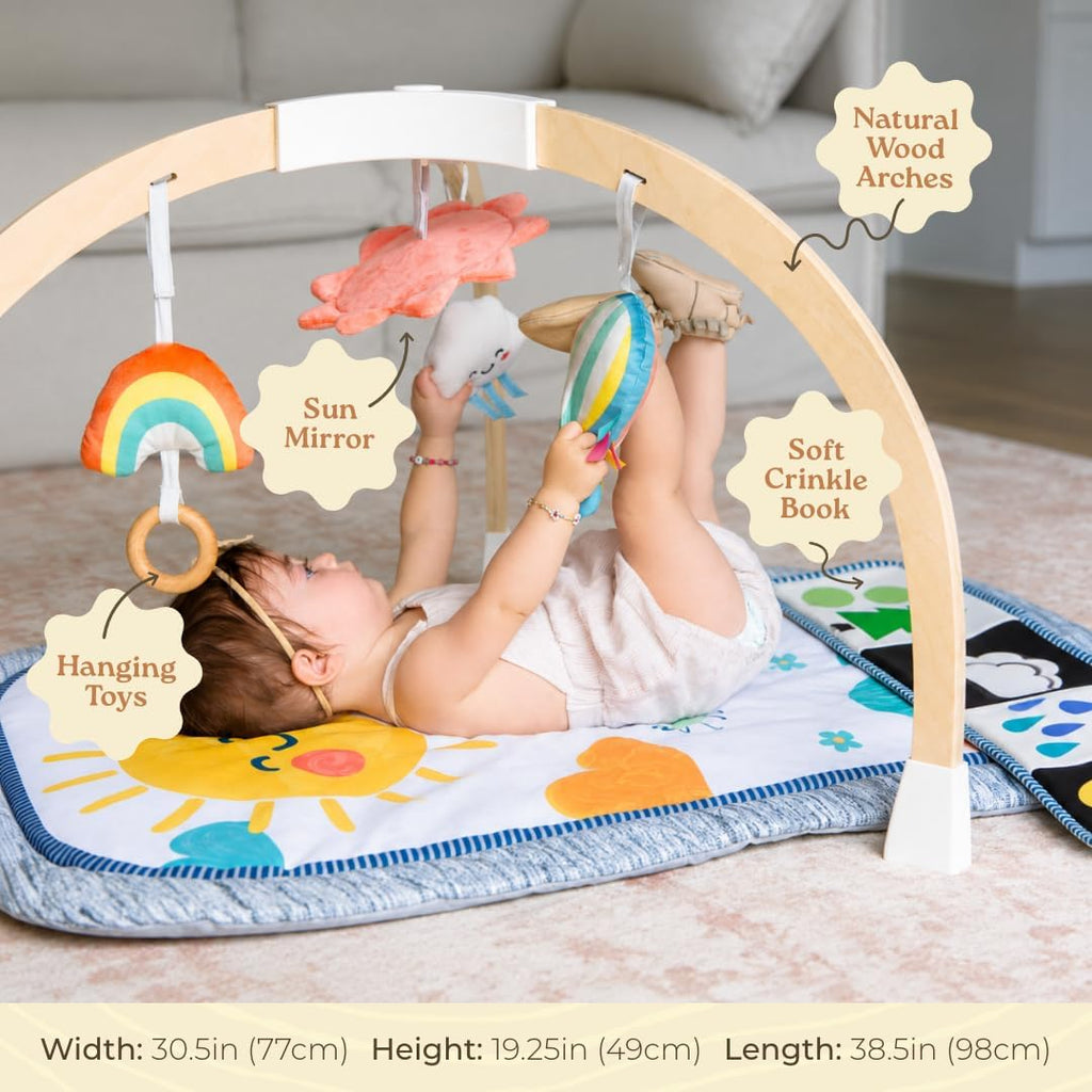 Acorn, Montessori Wooden Baby Gym with Kick & Play Musical Piano