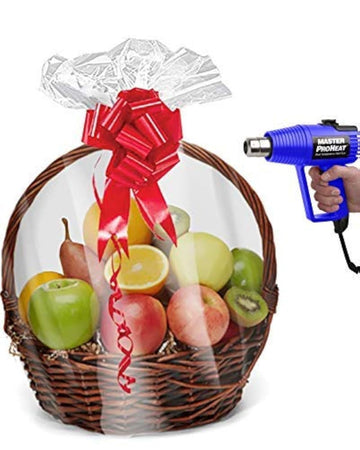 Shrink Wrap Basket Bags 20 Pack For Gift Baskets Clear cellophane PVC Shrink Bags 24"X 30"