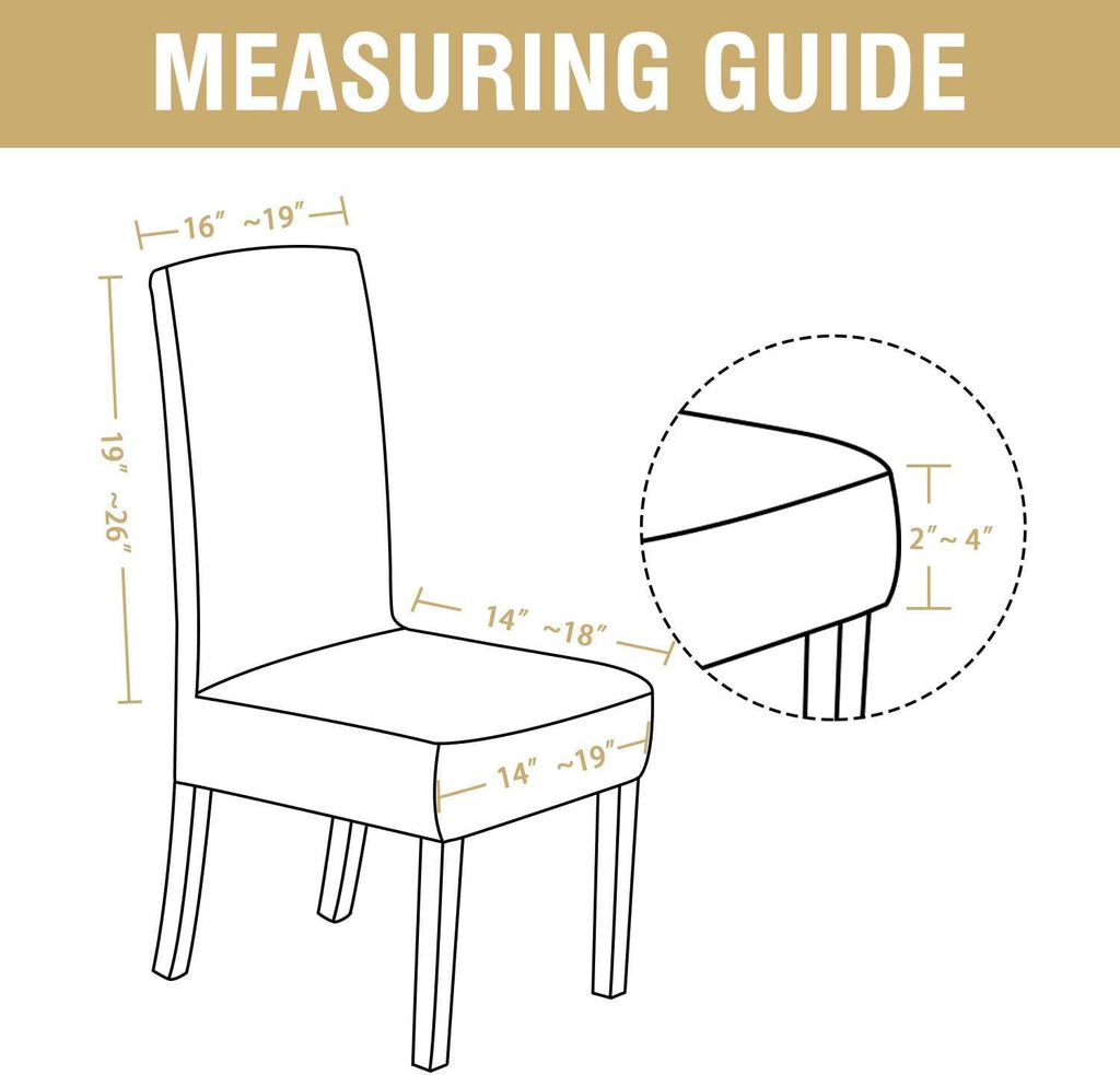 H.VERSAILTEX Dining Chair Covers Velvet Stretch Chair Covers for Dining Room Set of 6 Parson Chair Slipcovers Chair