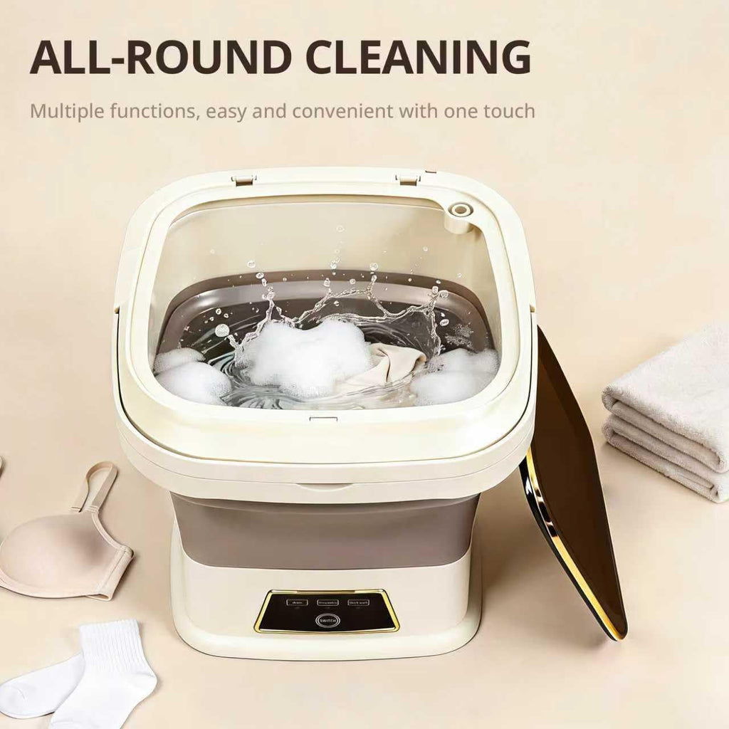 Portable Washing Machine, 16L Upgraded with Spin Basket, Small Washer portable for Underwear, Delicate Clothes, and