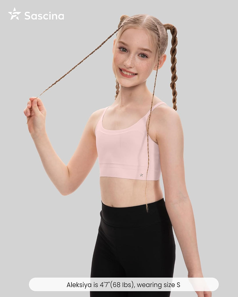 Seamless Training Bras for Girls Soft with Double-Layer Lined