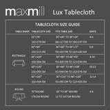 Lux Faux Linen Tablecloth with Slubby Yarn Textured Weaves Wrinkle Free Anti-Shrink Soft Table Cloth