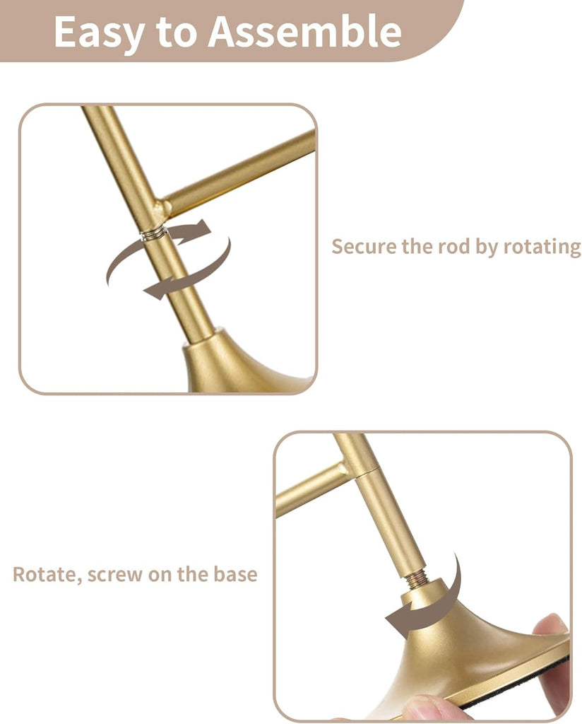Taper Candle Holders for Candlestick: Gold Weeding Centerpieces Candelabra for Table - Candle Sticks Decor