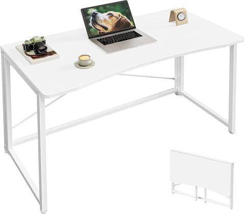 Folding Desk for Small Spaces, 39.4 Inch Foldable Computer Table, Study, Bedroom, Dorm, Space Saving